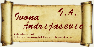 Ivona Andrijašević vizit kartica